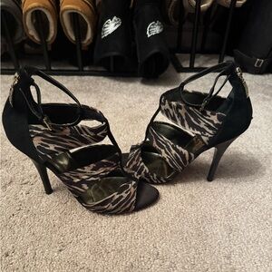 Guess animal print heels